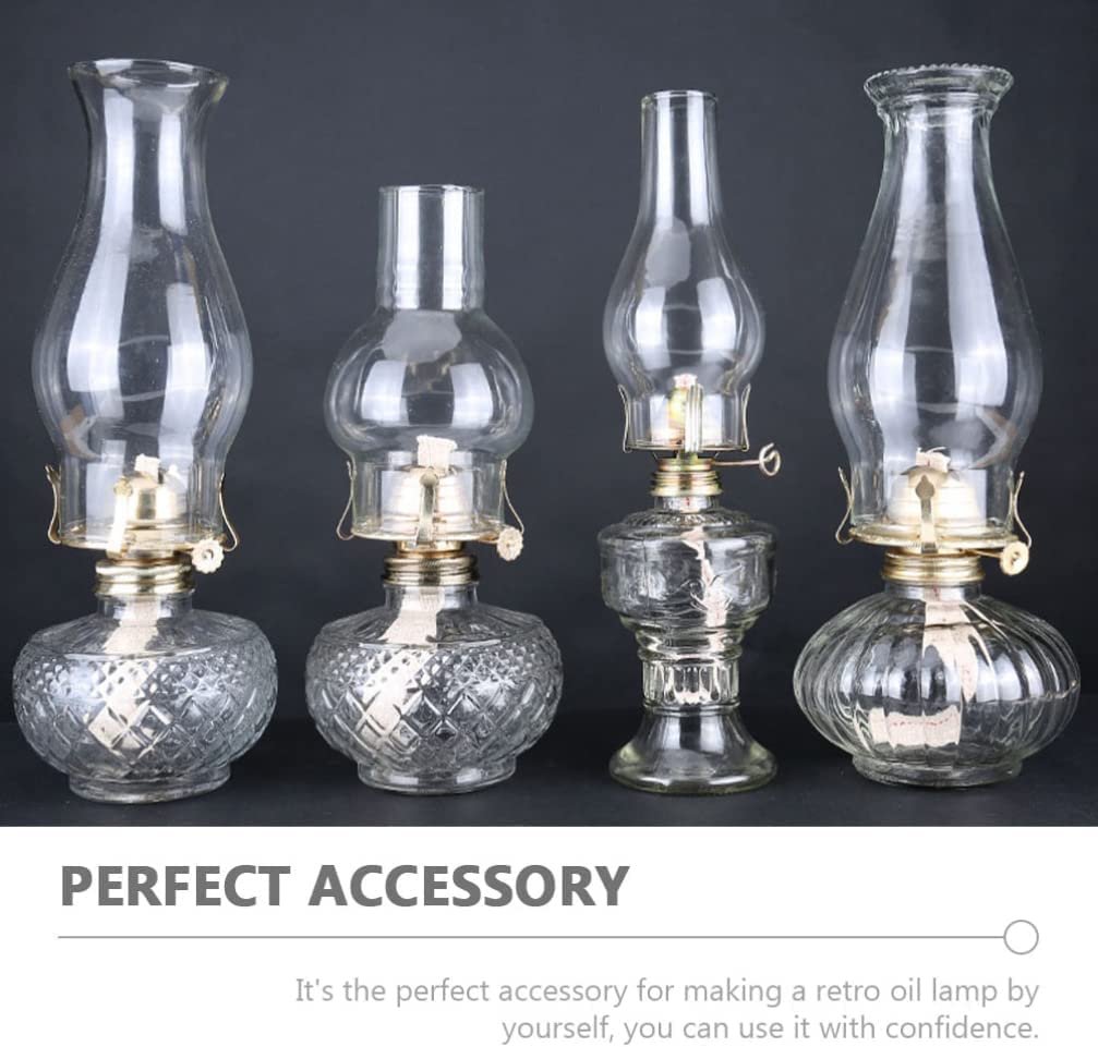 MAGICLULU 3x Ersatzbrenner Für Öllampen - Mit Docht & Metallregler - Vintage Design Für Petroleumlampen