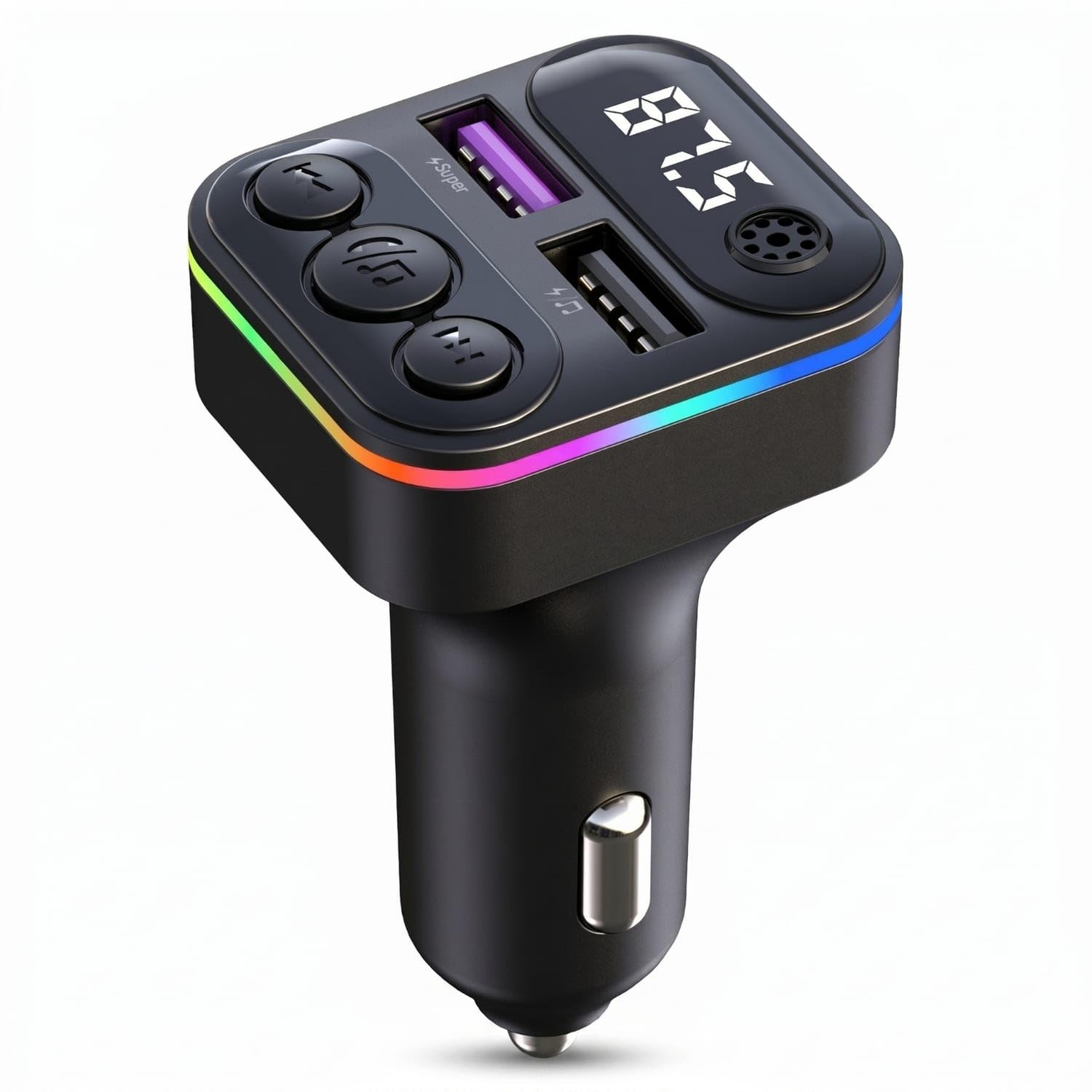 QC3.0 Wireless Radio Adapter Fast Charging Bluetooth Radio Transmitter, C38-image-13