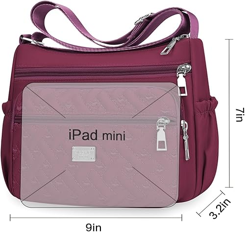 Miniatura 2 de Bolso de hombro para mujer, espacioso con múltiples bolsillos, bolso cruzado casual para mujer