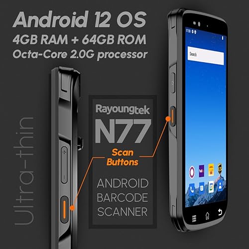 Miniatura 4 de Rayoungtek Android 12 Escáner de Código de Barras 4+64GB Integrado 1D2DQR Zebra SE4710 Escáner de Código de Barras 4G Inalámbrico Computadora Móvil