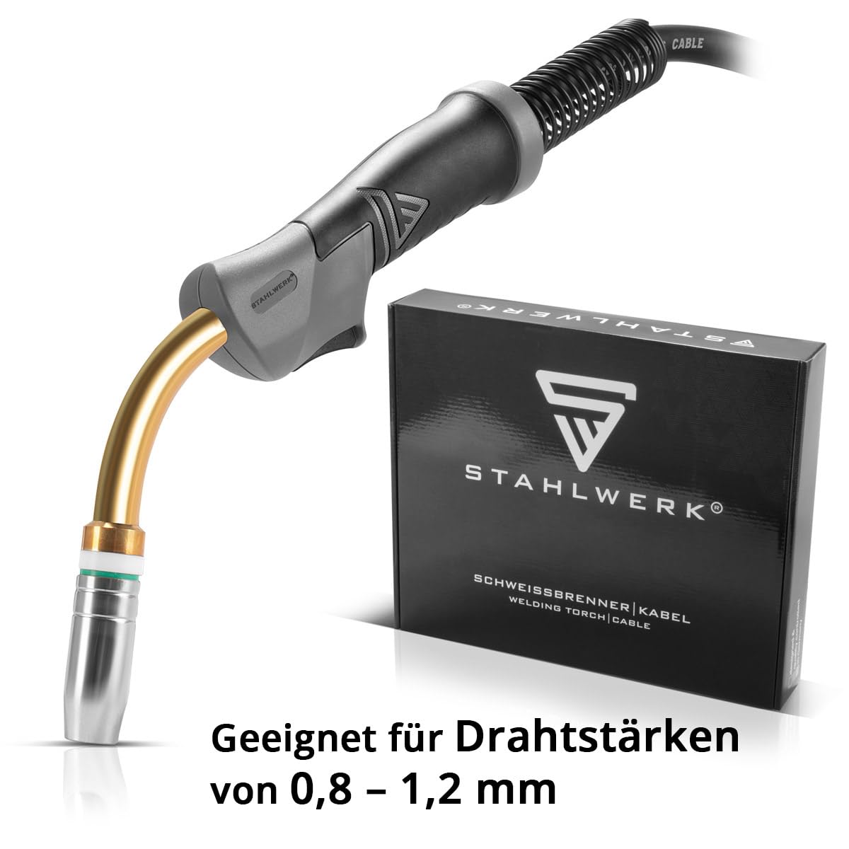 STAHLWERK antorcha de soldadura AK25/MB25 con paquete de mangueras 5m conexión Euro central, máquinas de soldar, refrigerada por gas, ligera, flexible