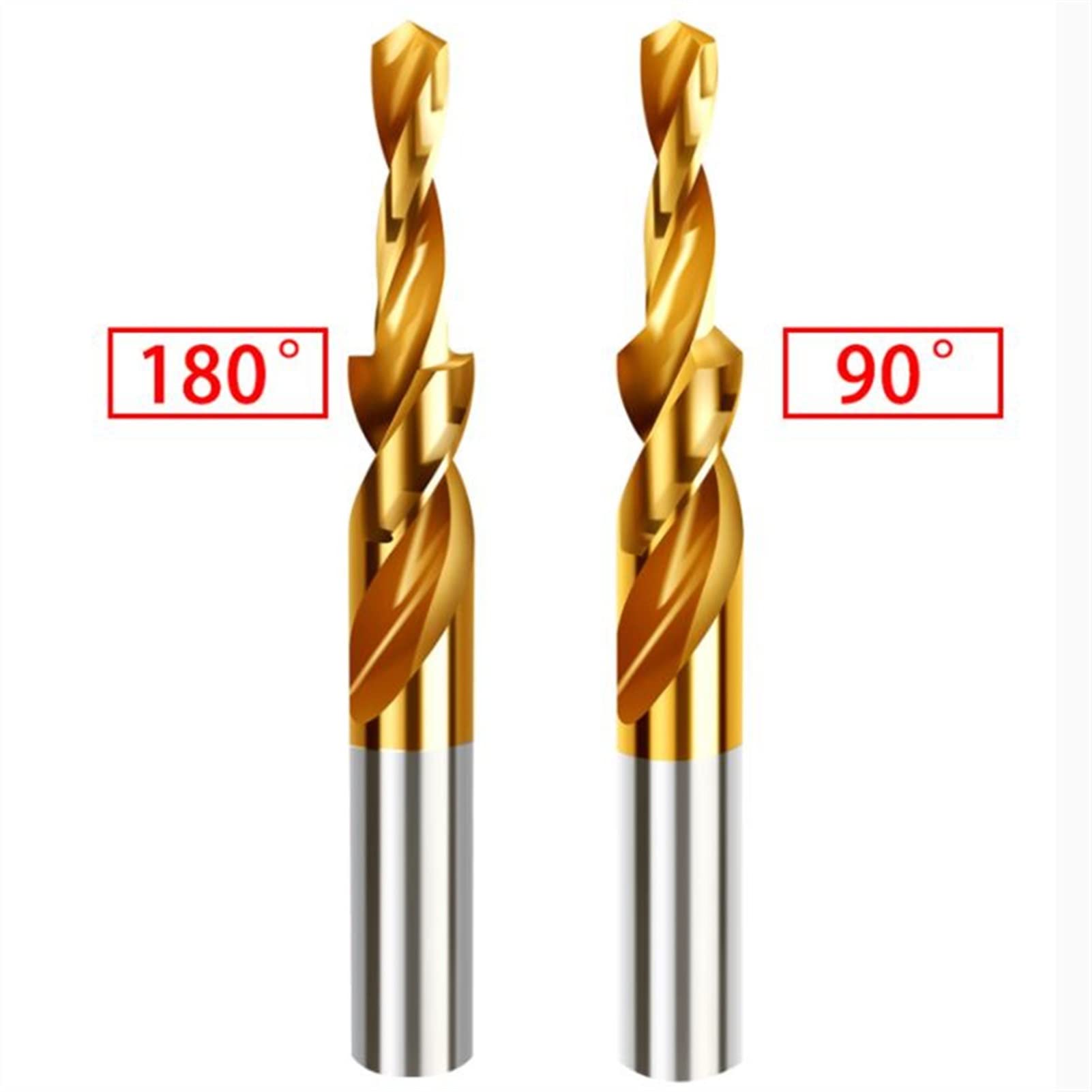 90/180 stopni M35 kobalt/HSS underbore kręte wiertło stopniowe do metalu stalowego wiercenie otworów i fazowanie M3M4M5M6M8M10M12 (kolor: M35 kobalt, średnica otworu: M4)