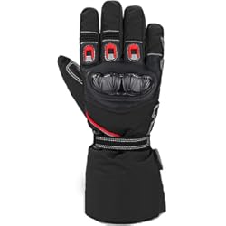 Guantes Invierno Motocard MaxTronic Guantes Moto Invierno Impermeable Hecho de 3M Thinsulate Pantalla Táctil Guantes Protectores de Motociclismo Invierno, y cálido, para Hombre Mujer