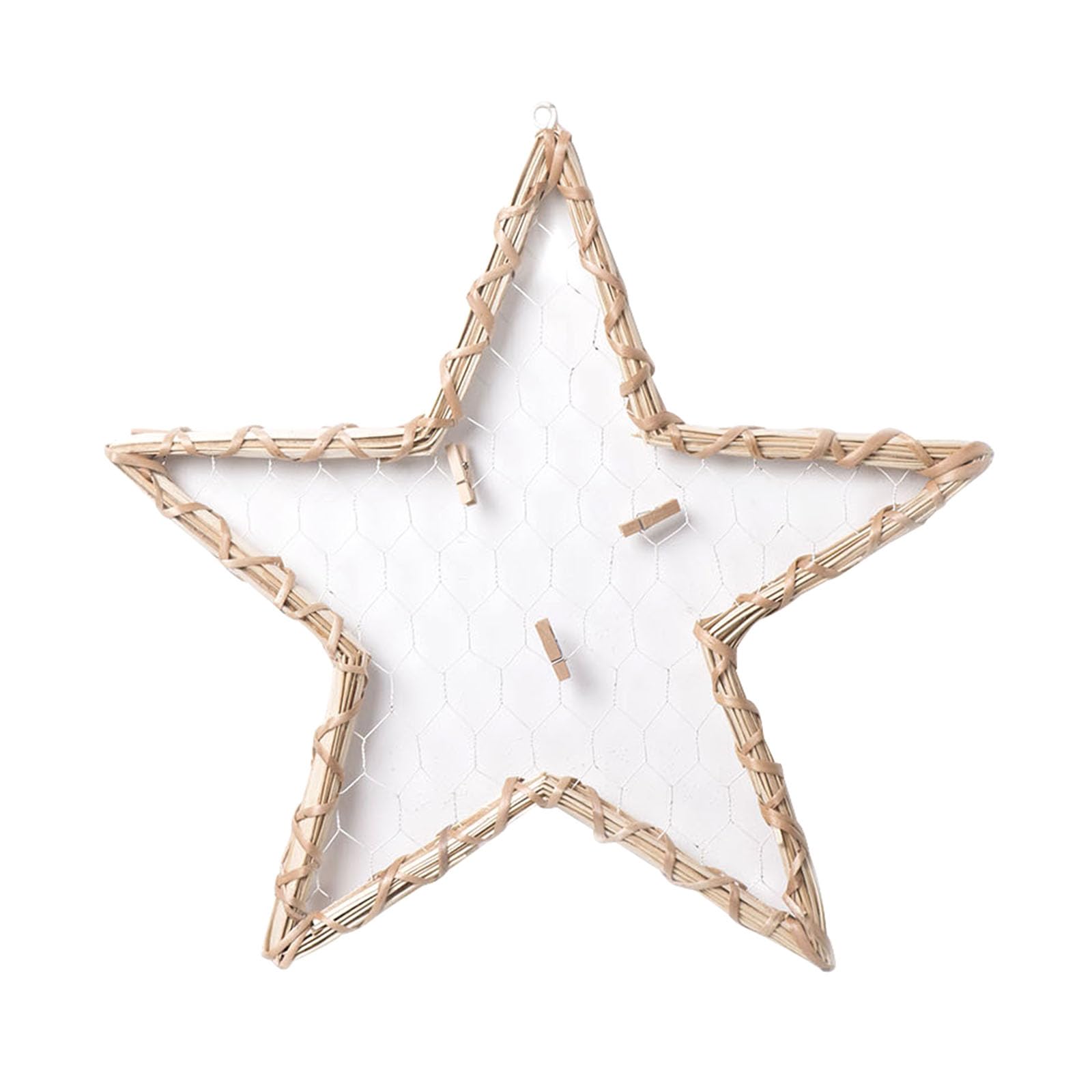 REDYY Handcrafteds Rattans Star Shape Photo Frames Wickers Picture Holder for 4x6inch Photos Wall or Table Decoration