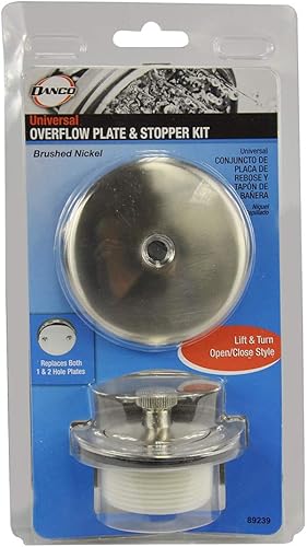 Miniatura 7 de Danco Kit universal de desagüe de baño con desbordamiento, níquel cepillado, 89239