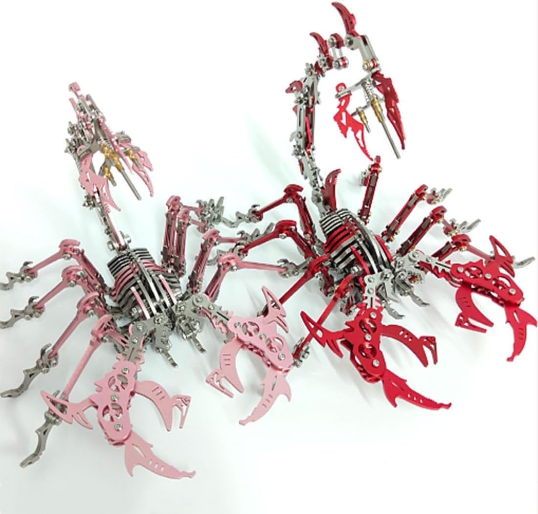 Puzzle metalowe 3D zestaw modeli do składania skorpiona, mechaniczny model montażu, łamigłówka DIY puzzle, dla mężczyzn kreatywne prezenty urodzinowe 430 szt