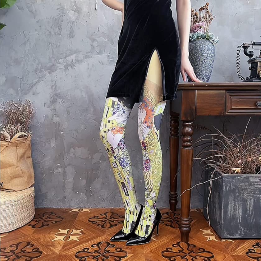 Image of Sahabowi Women Tights, Sheer High Waist Pantyhose, Vintage Control Top Stockings