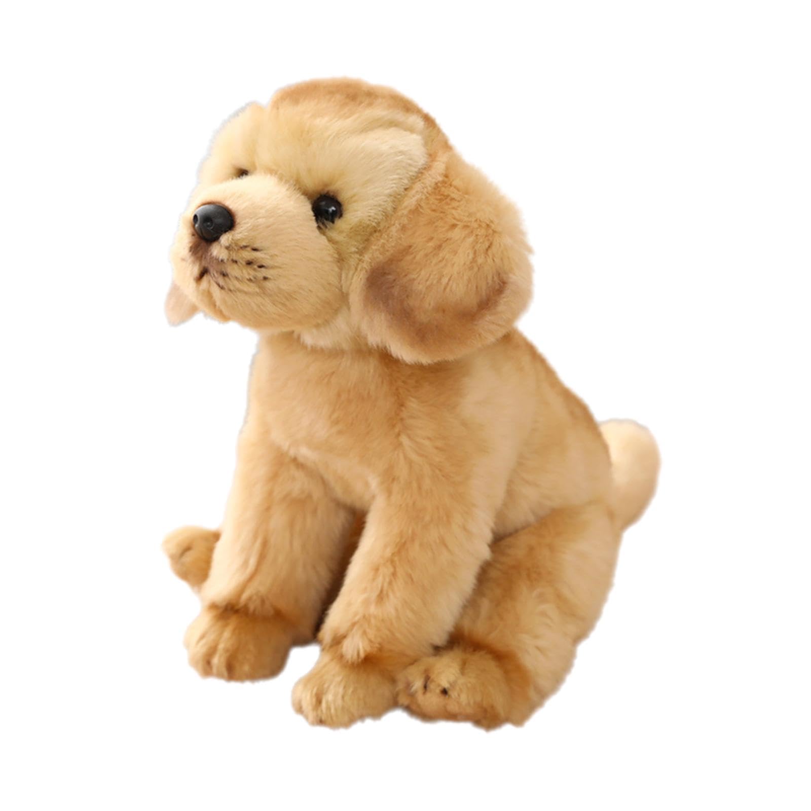 perfeclan Chien en peluche poupée chiot en peluche, câlin adorable réaliste simulation chien poupée, mariage fête des mères vacances de Noël, Labrador