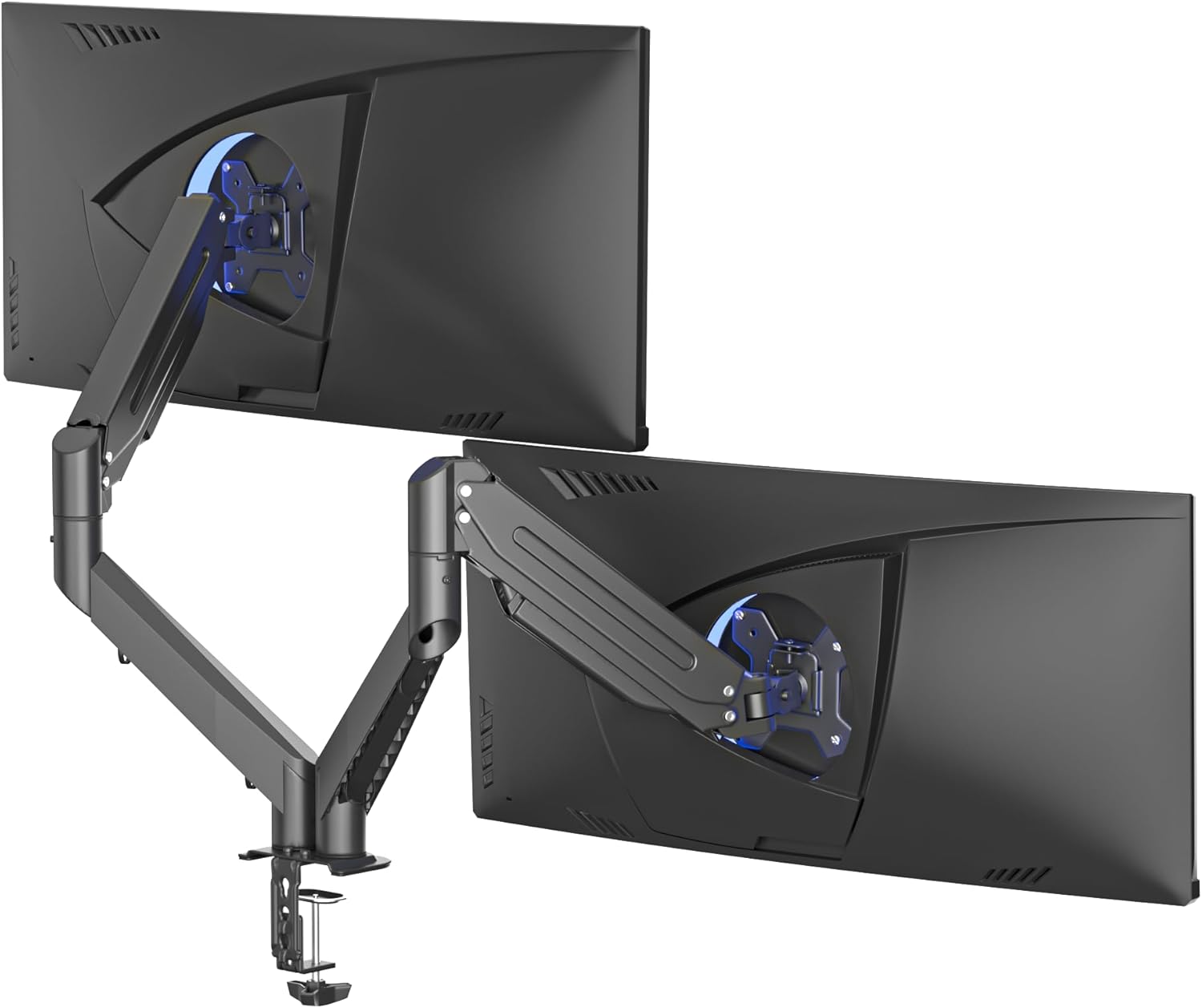 Suptek Dual Monitor Mount Stand-Height Adjustable Gas Spring Monitor Arm Desk Mount for 2 Computer Screens 17 to 35 inches - Each Arm Holds up to 24.25lbs,Black(MD8SP)
