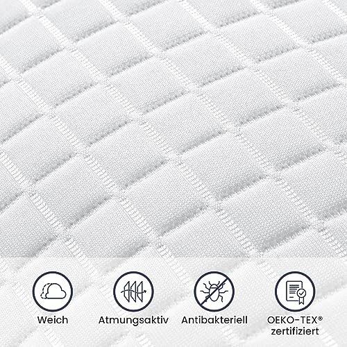 BedStory kopfkissen 40x80 mit abziehbarem Bezug,Verstellbare Faserfüllung Hotel Kissen mit reißverschluss, 2er Set Kissen aus 950g x 2 mikrofaser, Waschbares nackenkissen für Allergiker – Bild 5