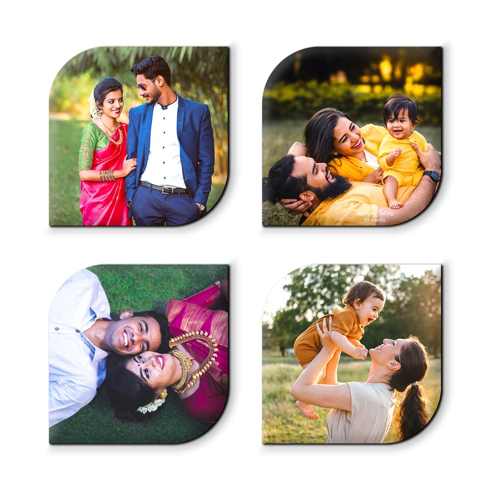 Deep Print Customized Acrylic Photo Fridge Magnets || Glass Like Finish || Waterproof 3 x 3 Inchs || Set of 4 Wedding Gift, House Warming, Home Decore (B0D5WMKYKJ) Amazon Price History, Amazon Price Tracker