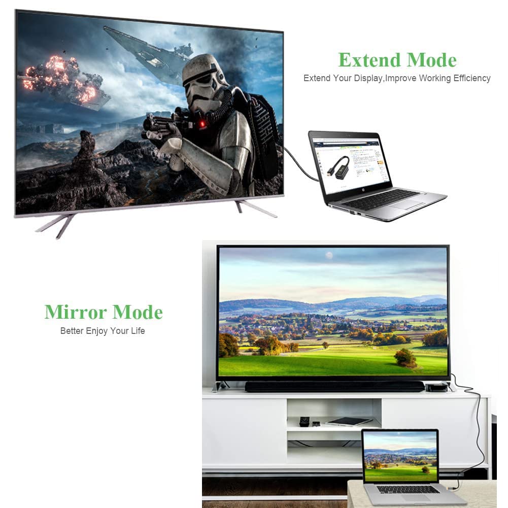 Cavo adattatore 4K DisplayPort a HDMI, [guscio in alluminio] ad alta velocità (1440p 60Hz, 1080p 120Hz) unidirezionale DP a HDMI cavo compatibile per Dell, HP, Insignia, Samsung, monitor,