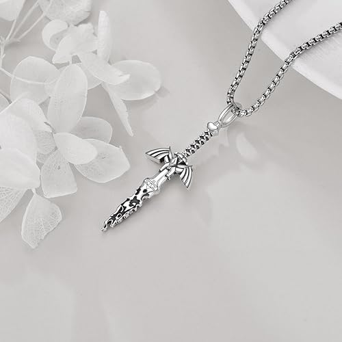 Miniatura 3 de YFN Zelda - Collar de plata de ley con colgante Triforce de Zelda para hombres, mujeres, niños y niñas