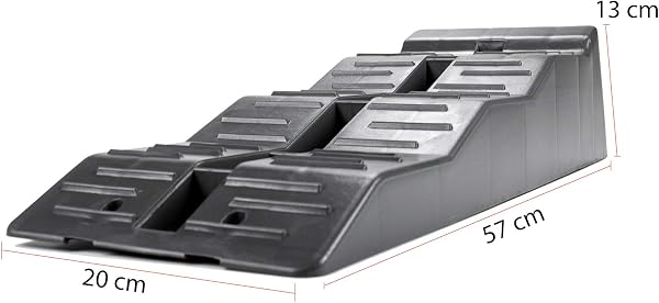 Cales de roue AG Automotive robustes en polyéthylène HD, conçues pour supporter jusqu'à 5 tonnes par essieu.
