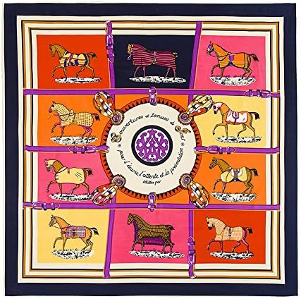 MTscarf 100% Silk Luxurious Scarf Medium Square 100cm x 100cm for Women