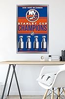 Vista 89 de Trends International NHL New York Islanders - Champions 23 Wall Poster, 34L x 22.4W, Mahogany Framed Version
