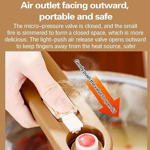 Miniatura 3 de Wok de arcilla antiadherente con cesta de vapor, 2024 Nueva olla multifuncional de 12.6 pulgadas de arcilla de cerámica antiadherente a micro