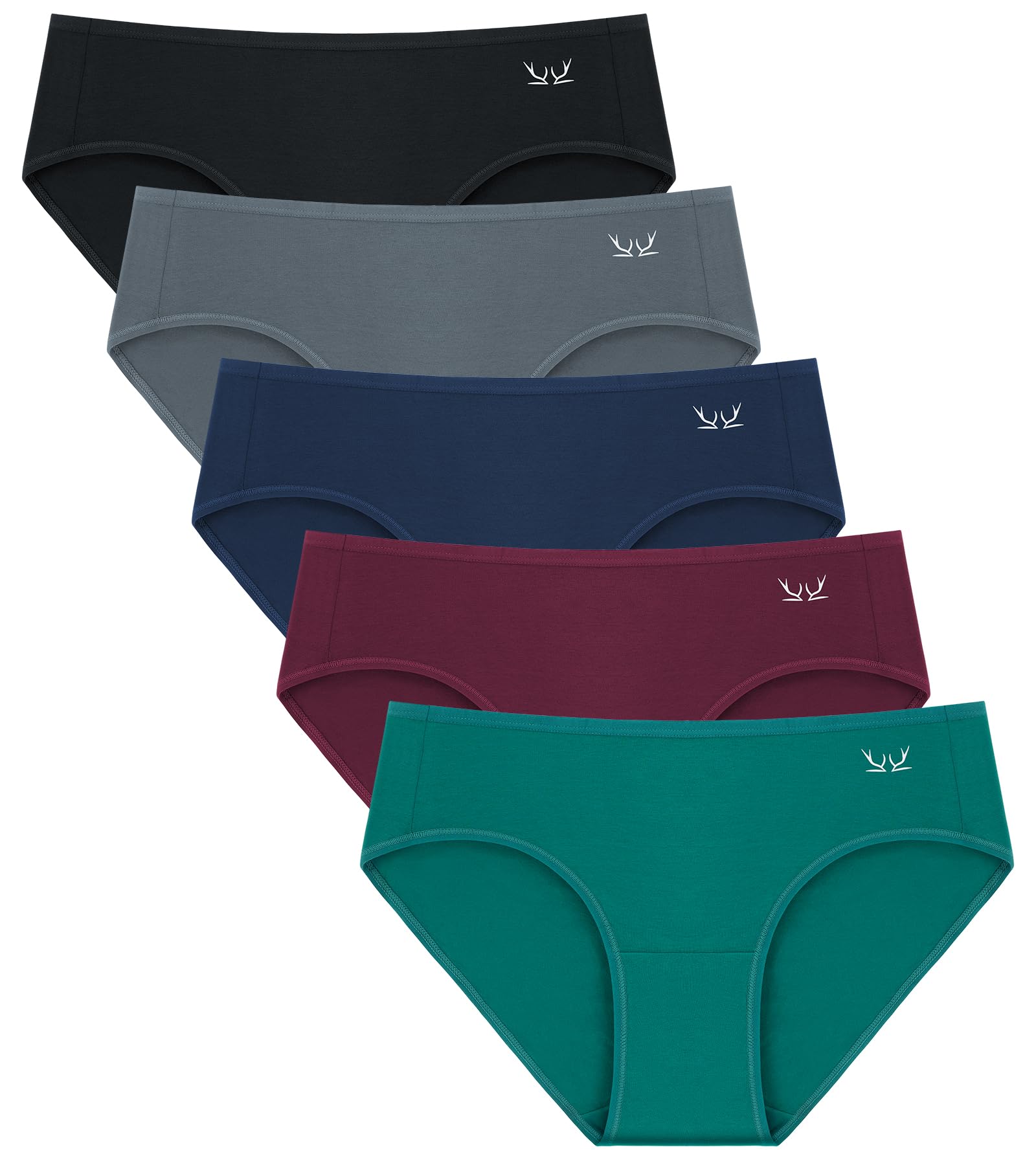 Womens Underwear Soft Cotton Hipster Panties Breathable Briefs 5 or 6 Pack