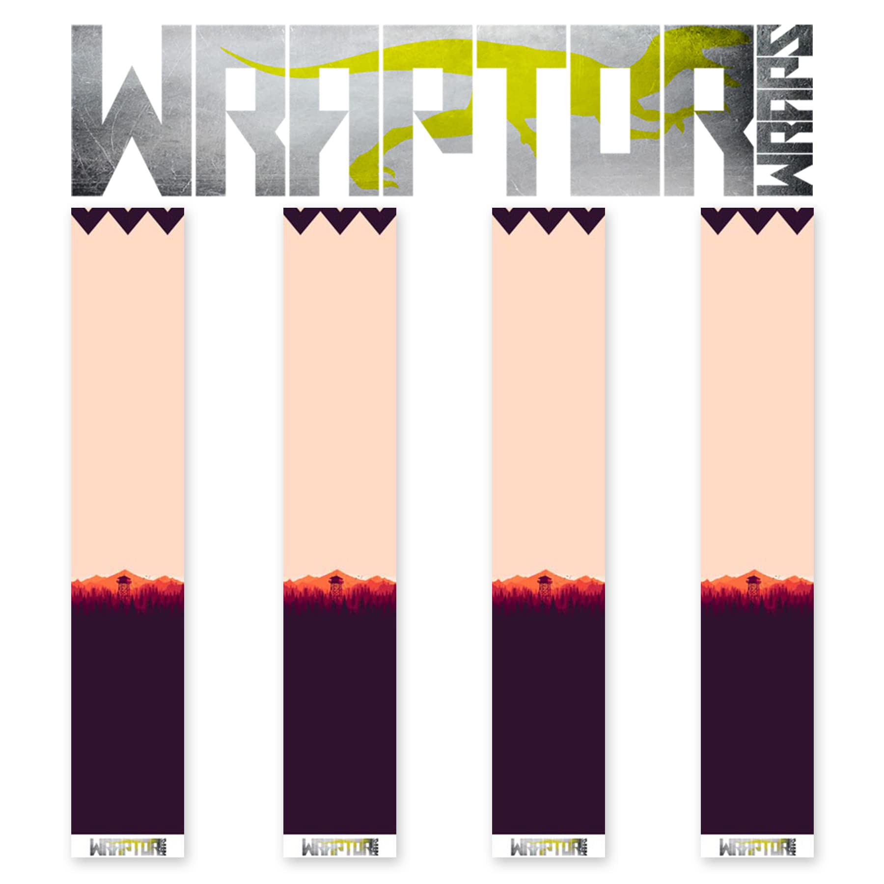 na-1 Wraptor Wraps Archery Arrow Wraps - Mountain at Dusk Arrow Wraps - Pack of 13-150mm Length - Large Width