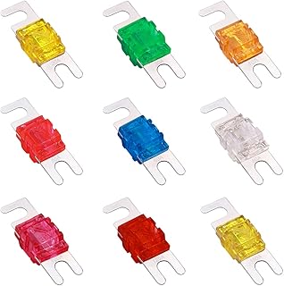 Tnisesm 9 Pcs Mini ANL Fuses 20A, 30A, 40A, 50A, 60A, 80A, 100A, 125A, 150A for Automotive Marine Audio Video System MINI-9S
