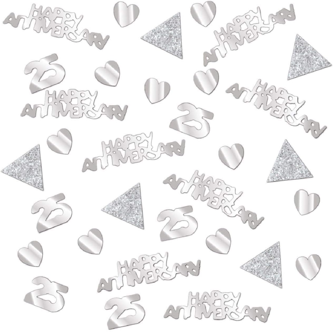 Amscan Slver Mn Stars Confett | .25 Oz. | 1 Pack | Party Decor | Confete, Parabéns, Anversaro