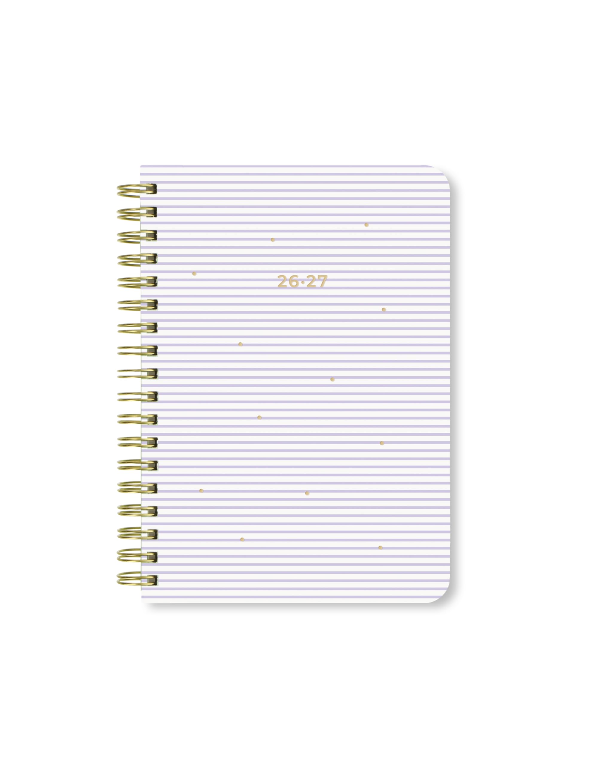 Letts of London Stripes A6 Academic 2026/2027 week to view diary - Lilac 27-031880