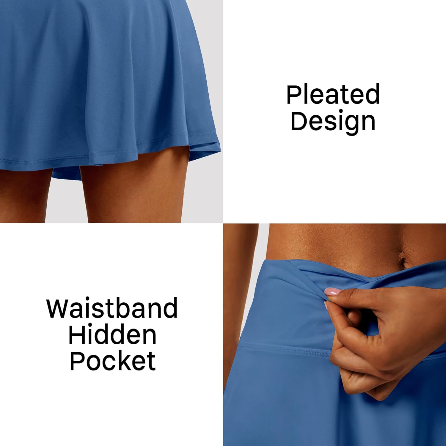 LXNMGO Women's High Waist Pleated Tennis Skirt with 4 Pockets Lightweight Athletic Golf Skorts Skirts for Running Workout - Image 4