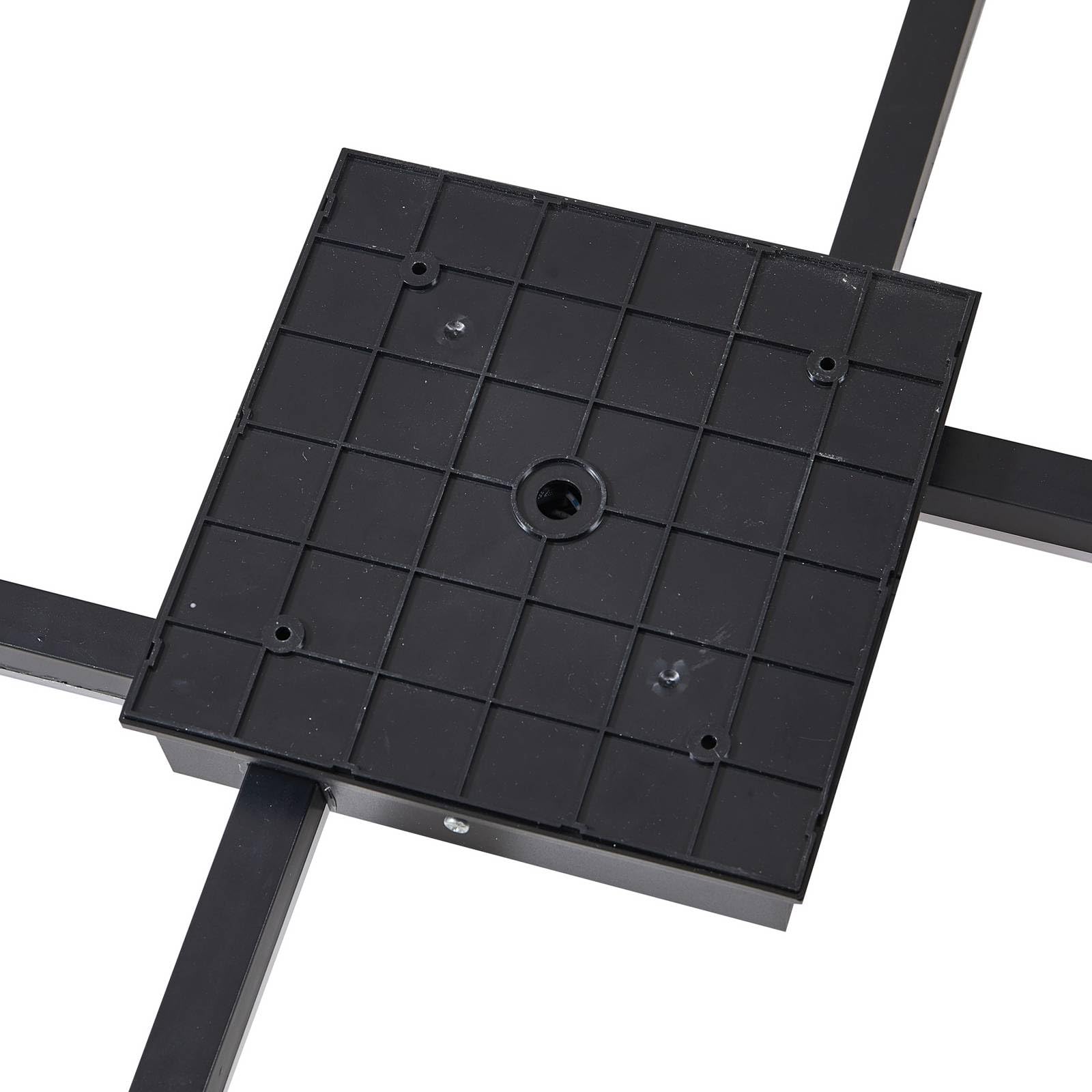 Plafonnier LED extérieur Finian à intensité variable Noir 1 lampe Luminaire jardin terrasse balcon