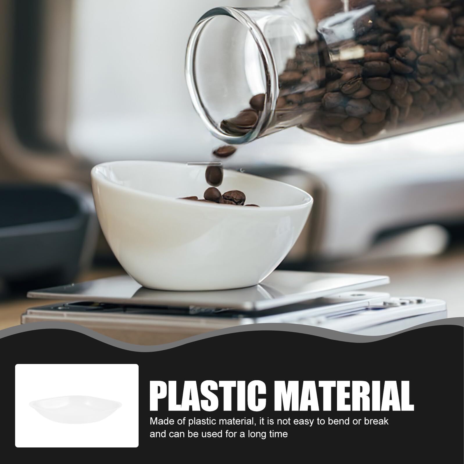 20 pièces Plateaux de Pesée Plastique Cuvettes de Laboratoire à Surface Plate Antistatique et Polyvalent pour Pesage Échantillons et Transfert de Liquides