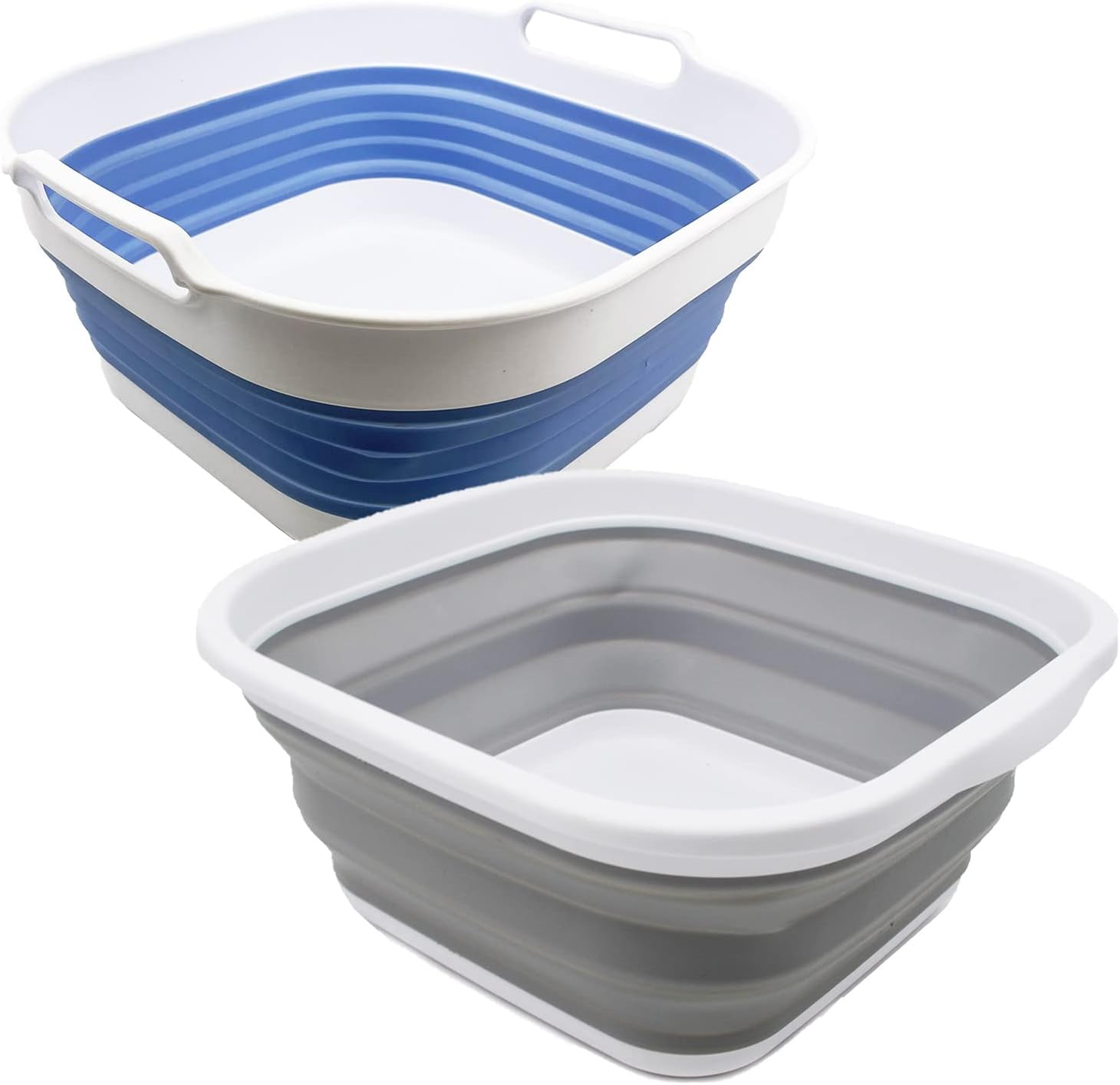 7.5L  1.98 Gallon  Collapsible Tub - Foldable Dish Tub Portable Washing Basin Space Saving Plastic Washtub