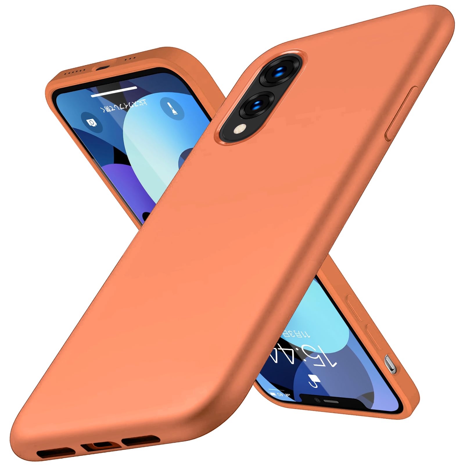 Arrows We2 ケース 耐衝撃 保護カバー シリコン TPU F-52E/FCG02 カバー 柔軟 軽量 薄型 落下防止 滑り止め ワイヤレス充電対応 ストラップホール付き アローズ We2 カバー 衝撃吸収 レンズ保護 黄変防止 擦り傷防止 着脱簡単 防塵 人気 耐衝撃カバー オレンジ Q45-PYMS-We2-SHC