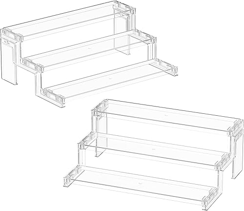 Miniatura 15 de Lifewit Organizador de soporte de perfume de 12 pulgadas, elevador de exhibición de plástico de 3 niveles para maquillaje, almacenamiento de tocador