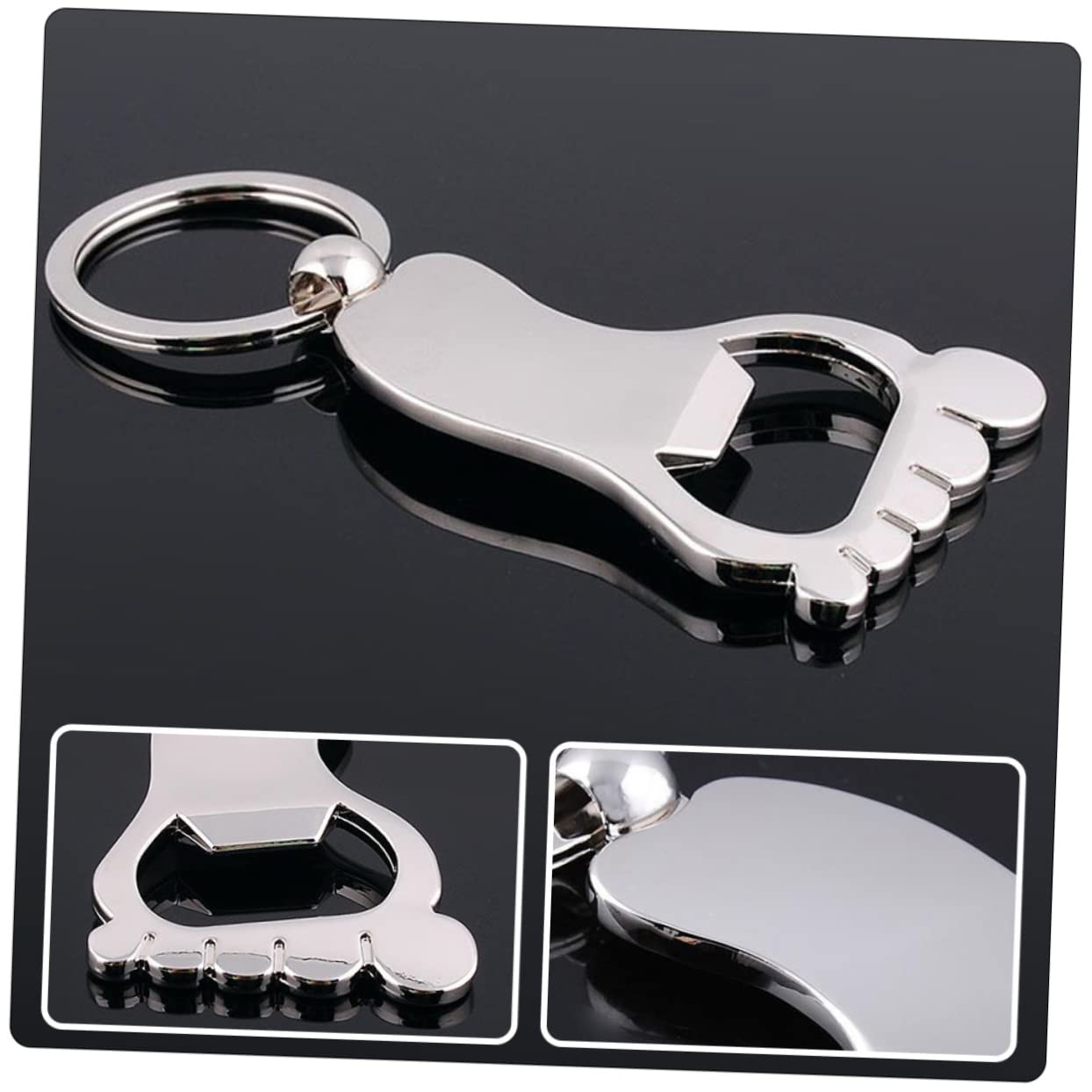 Cabilock 10 Juegos Abrebotellas De Pie Accesorios Tapa Artilugio Condujo Abrel De Cerveza Garrota Birretes Bar Bottle Opener Tripe Suministros Para Acampar Llavero Metal Silver 10 Uds * 10