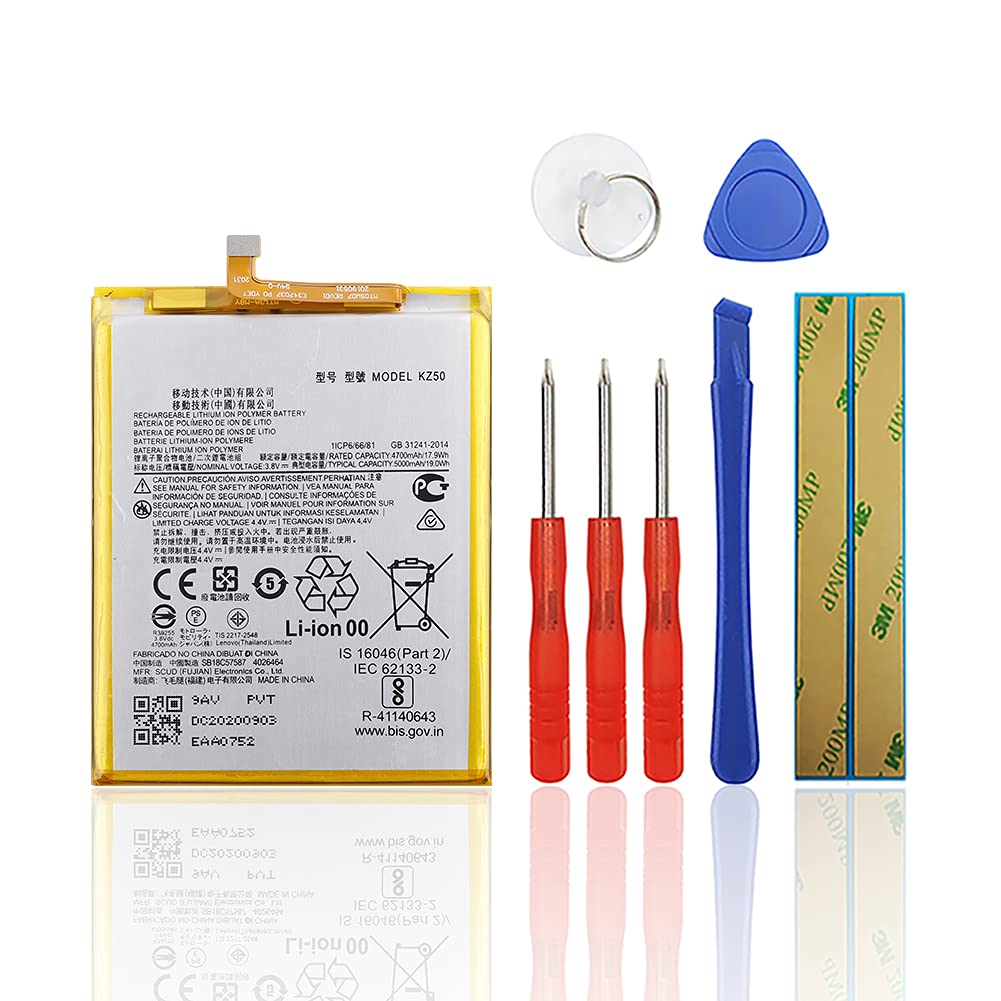 SwarKing ?2024 NEW? Replacement Battery Compatible with KZ50 M-oto G Power XT2041DL & M-oto G8 Power XT2041-1, XT2041-3 with Toolkit
