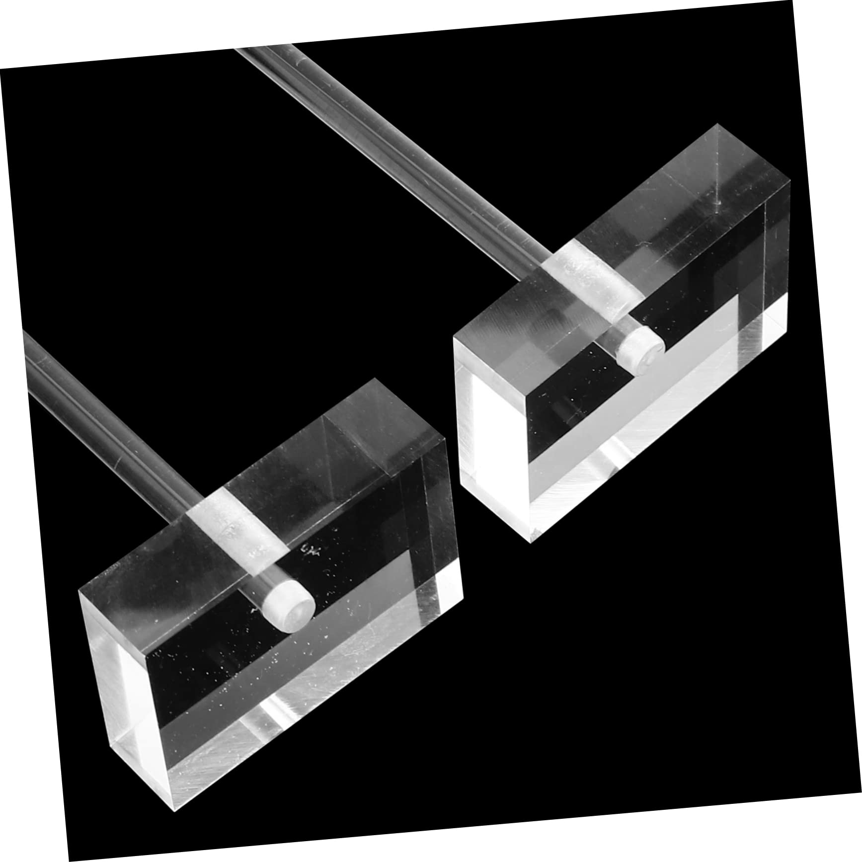 MAGICLULU 2 Set Di Espositori Per Gioielli in Materiale Acrilico A Forma Di T Per Punti Vendita Al Dettaglio 4 Pezzi * 2