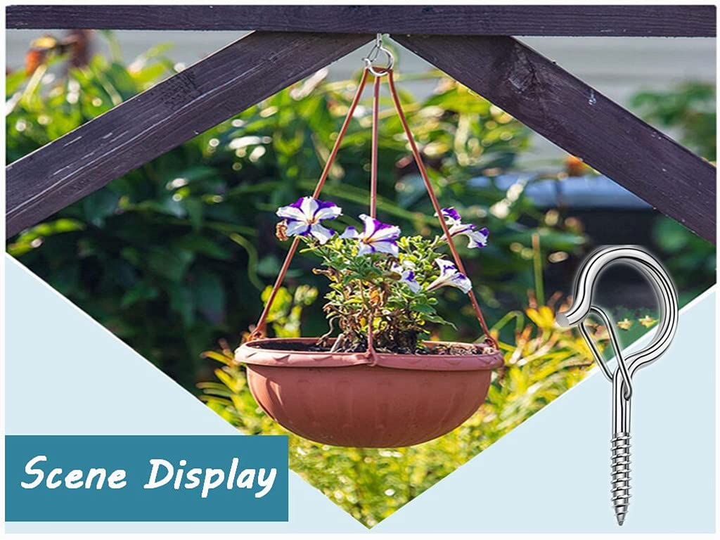 Lot De 14 Crochets à Visser En Acier Inoxydable Pour Plafond, Poids Lourd, Guirlande Lumineuse, Paniers De Plantes