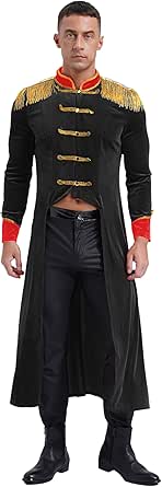 Amazon.com: QinCiao Men's Ringmaster Circus Steampunk Jacket Gothic ...