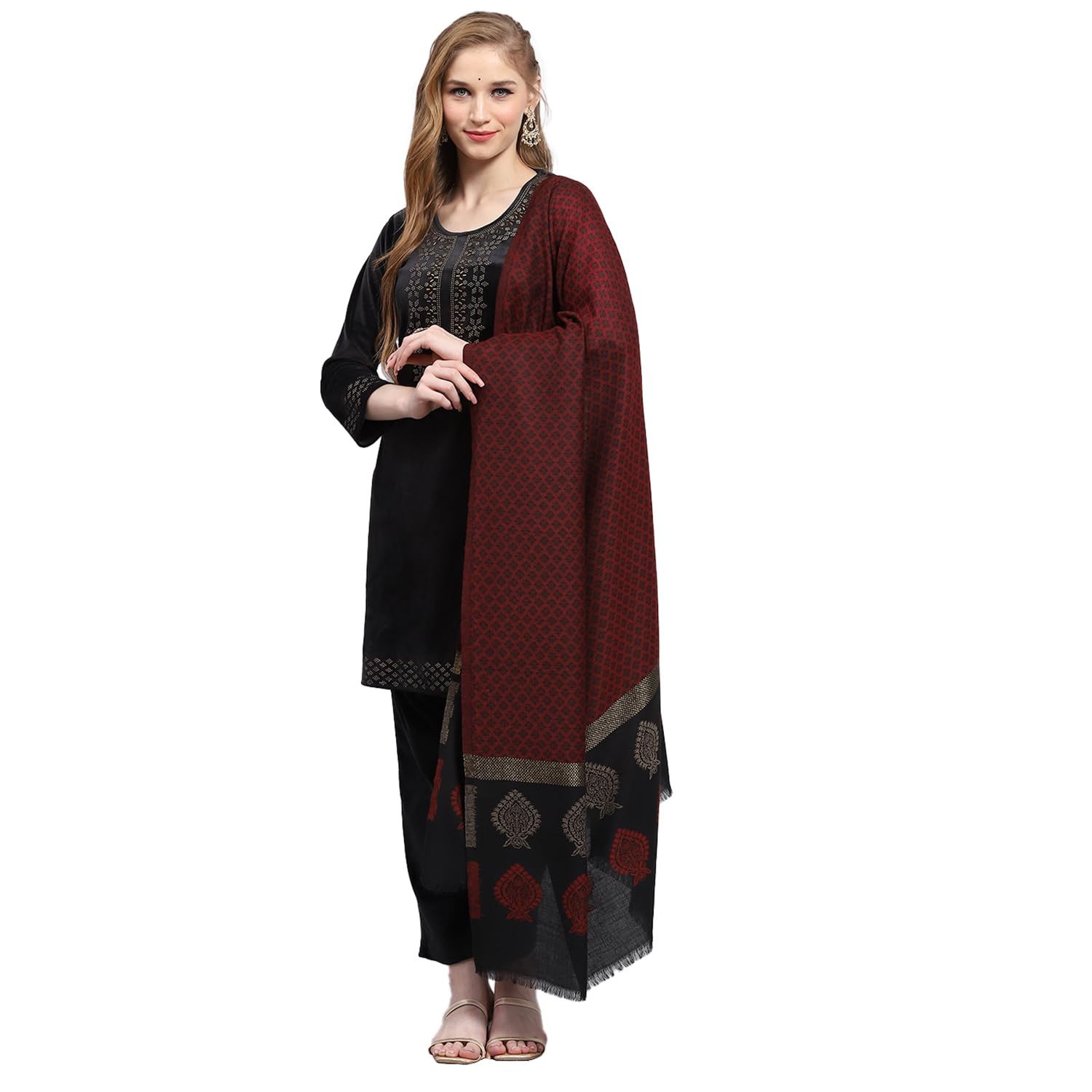 Womens Self design Shawl (224SHW7101)