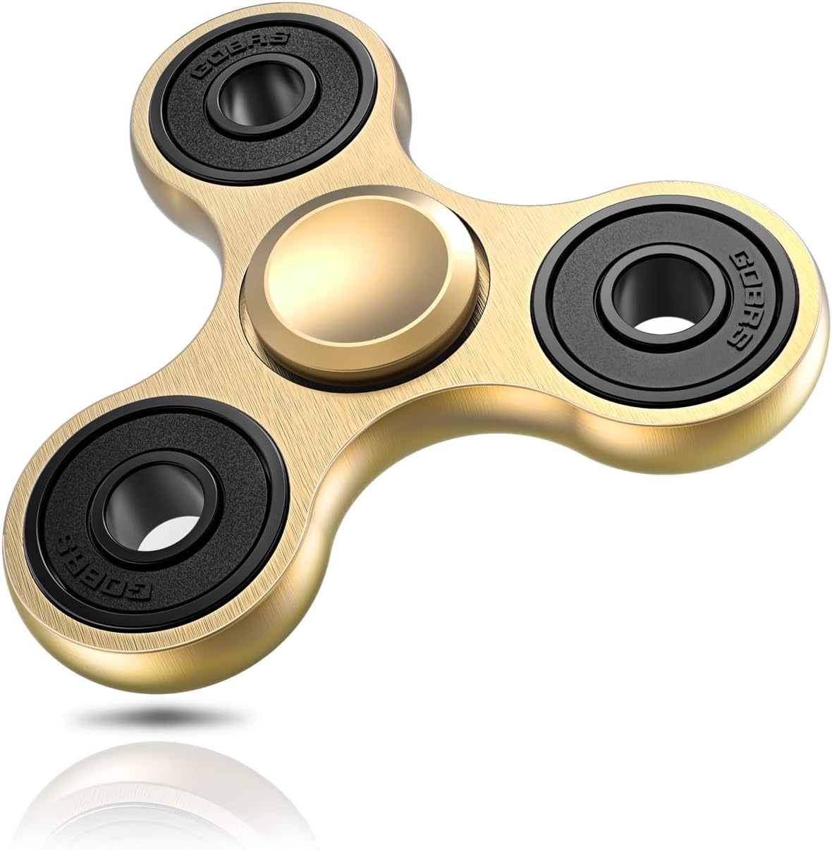 ATESSON Fidget Spinner Gold Stress Relief Reducer Toys, High Speed Bearing Metal Hand Spinners Anxiety Finger Fidget Spinner Toys for Kids Adults