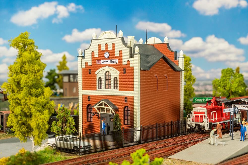 Faller H0 191828 Building Kit DB Administration Building Factory Style Ep....