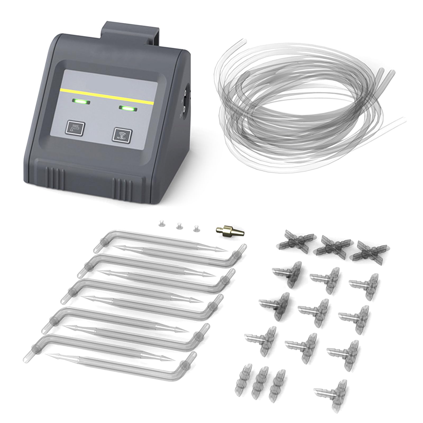 Set di irrigazione automatico per fiori WiFi, sistema di irrigazione per balcone da ufficio, con pompa, irrigazione a goccia per 10 piante spray, telecomando APP, irrigazione intelligente