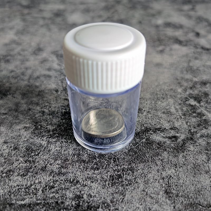 Pièce de monnaie dans une bouteille (inspectable) tours de magie pièce passant à travers le couvercle dans la bouteille pénétration magique gros plan illusions gadgets accessoires