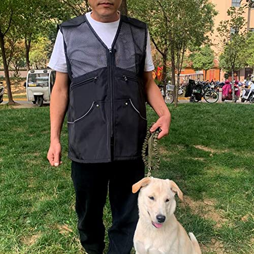 Folpus Hundetrainingsweste für Handler Langlebig mit Taschen Mantel Hundeführer Trainerweste Haustiertrainerjacke für Agility Hunde Im Freien Reisen, Schwarz, XL