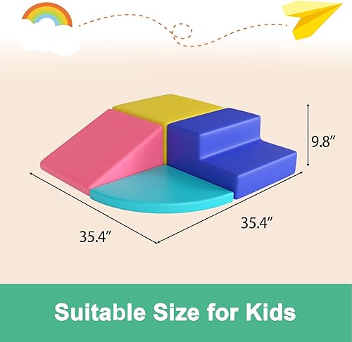 Miniatura 6 de MOOLINCO 4 juguetes de escalada para niños pequeños de 1 a 3, habilidades motoras, juguetes de ejercicio en interiores para niños pequeños, equipo