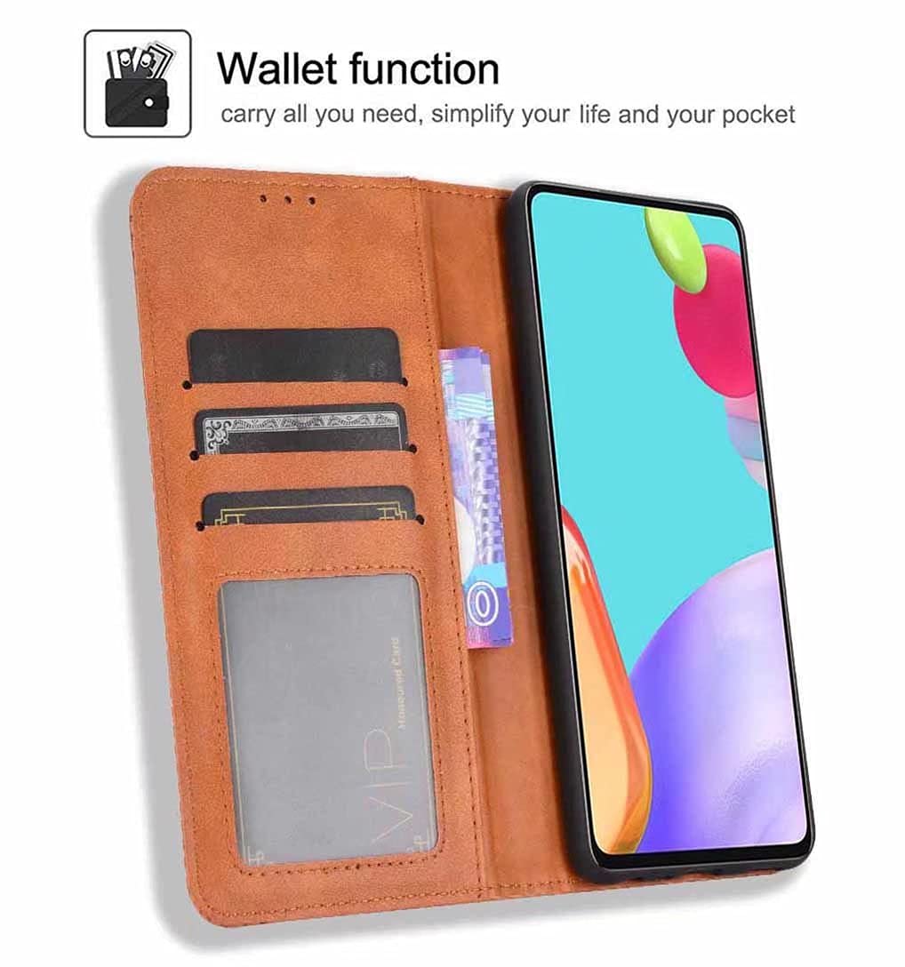 Cover SEAHAI In Pelle Per Motorola Edge 30 Fusion – Custodia Portafoglio Con Slot Per Carte E Chiusura Magnetica | Antiurto, Morbida TPU, Supporto – Nero - 4