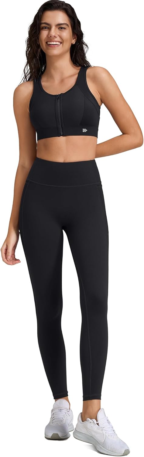 Yvette Front Zip Sports Bras for Women High Impact Supportive Mesh Back Bra for Running - Image 5