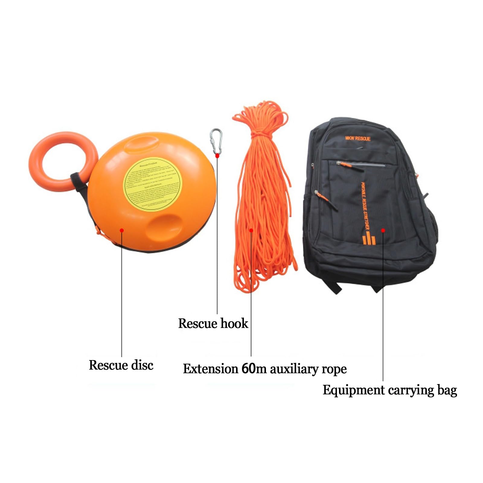WHIPIN Frisbee salvavita, Frisbee Professionale per Il Salvataggio di Emergenza, Dispositivo di galleggiamento lanciabile, Disco di Salvataggio di Emergenza per annegamento