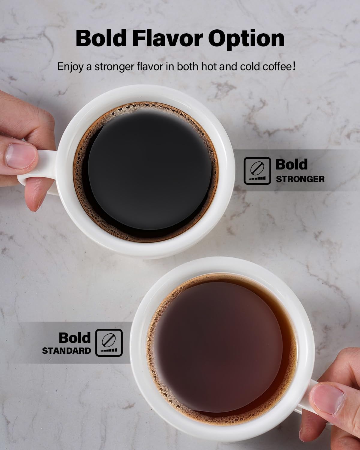 Caffettiera a tazza K, singola porzione calda e ghiacciata per