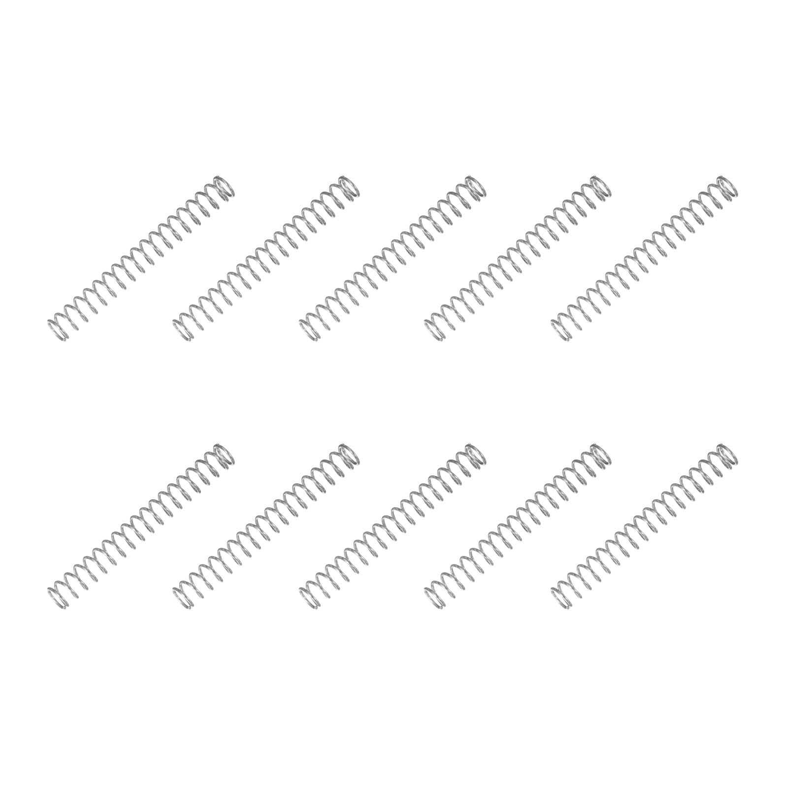 QUARKZMAN Mała sprężyna dociskowa 6 mm średnica zewnętrzna 0,7 mm średnica drutu 50 mm długość wolna 304 stal szlachetna sprężyna naciągowa do sklepu, napraw domu, projektów DIY (odcień srebrny