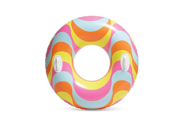 Intex 56269 Timeless Rueda Hinchable, con 2 Asas de Sujeción, Flotador para Piscina, Capacidad 1 Persona